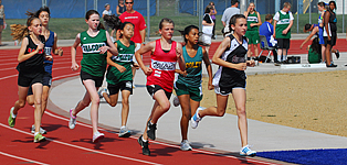 track with students